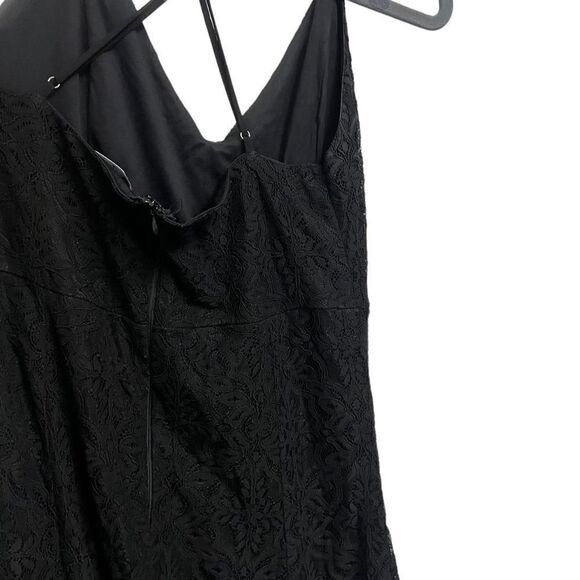 Lulu’s Black Lace Maxi High Side Slit Dress Size Large - Picture 5 of 9